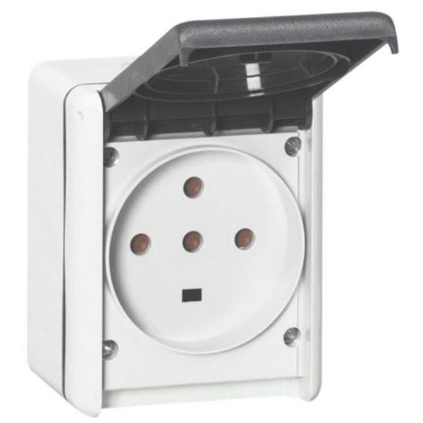 Plexo™ - Socket outlet IP44 - 32 A - 3P+N+E - 230 V~ - surface mounting - Grey image 1