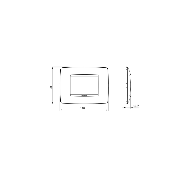 ONE PLATE - IN TECHNOPOLYMER - 3 MODULES - TONER BLACK - CHORUSMART image 3