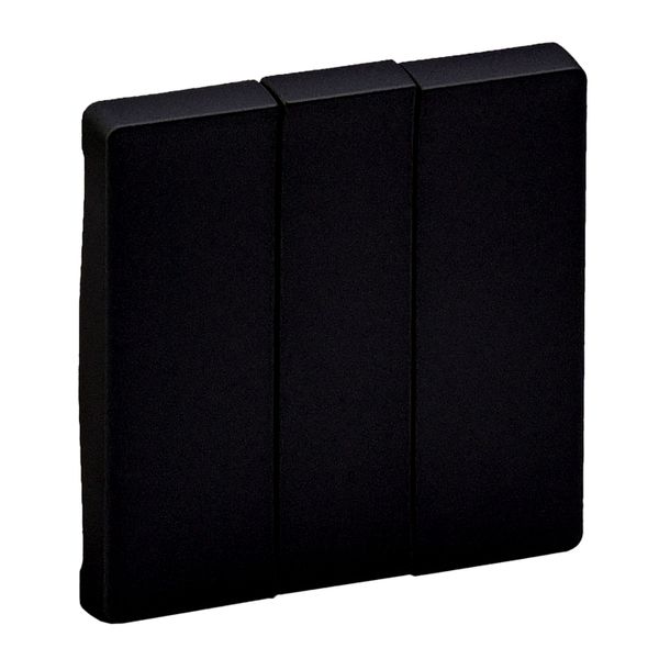 ROCKER FOR 3 GANG SWITCH MAT BLACK VALENA LIFE image 1