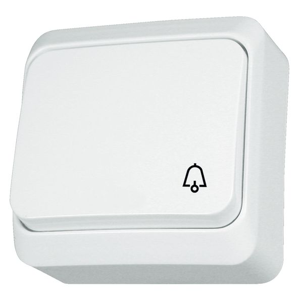 PRIMA - 1pole pushbutton - 10A, bell symbol, white image 3