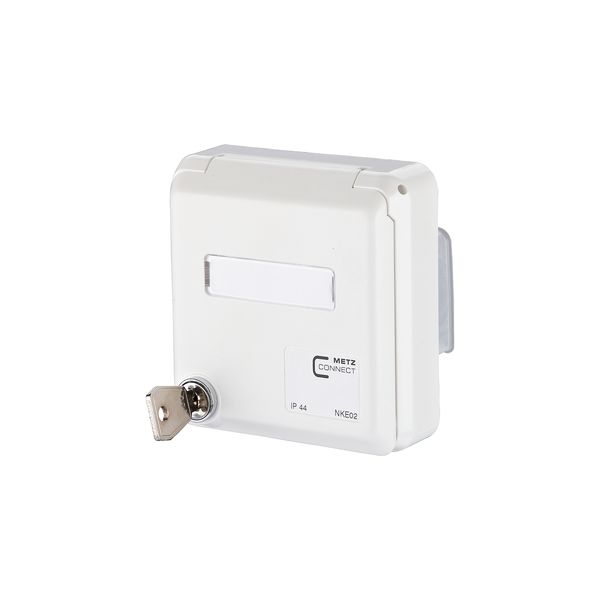 E-DAT modul IP44SG flush mounted housing pure white unequipped image 1