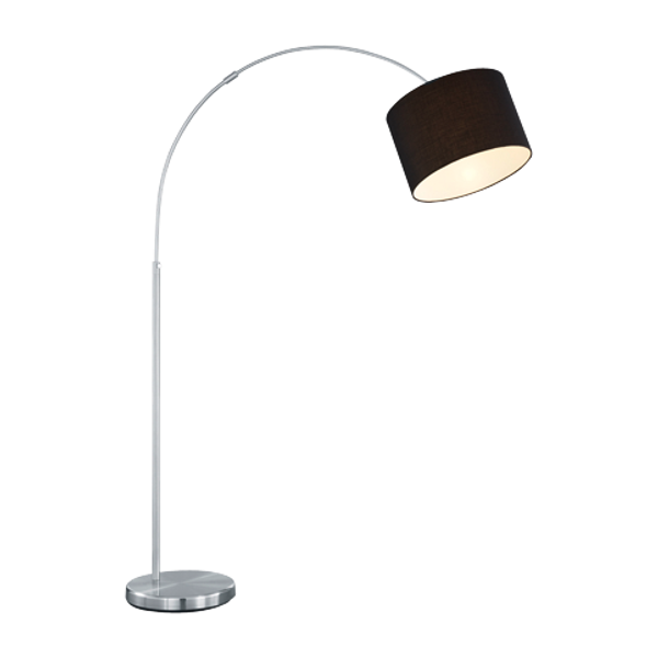 Hotel floor lamp curve E27 black image 1