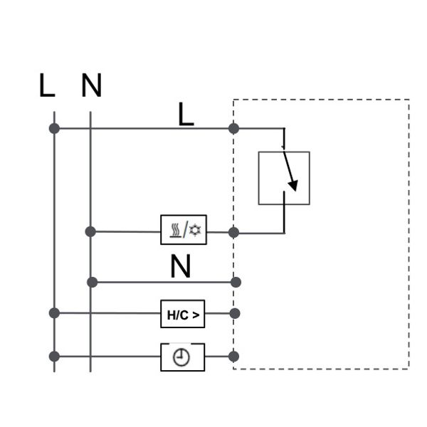 UP room controller, RAL1013 matt 55x55, 5-30C, AC 230V, triac output, switchable 5 actuators each 3W, change-over input, TA 3.5K, LED displays image 4