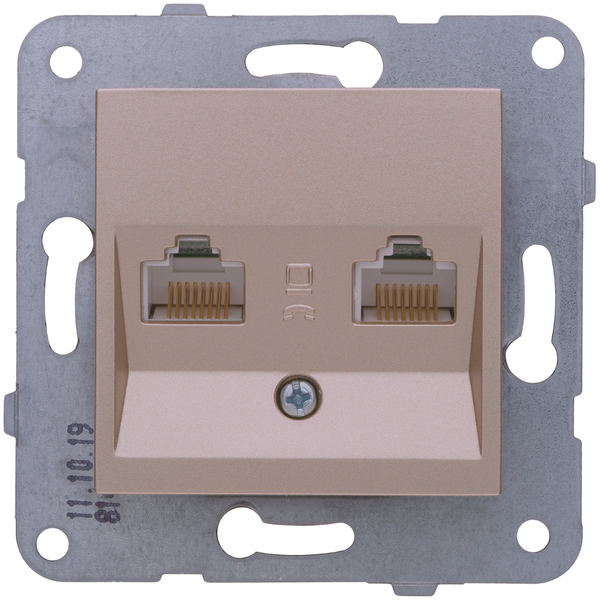 Karre Plus-Arkedia Bronze Two Gang Data Socket (2xCAT6) image 1