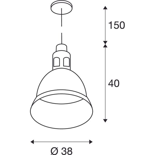 PARA 380 reflector luminaire, E27, max. 260W, alu nature image 4