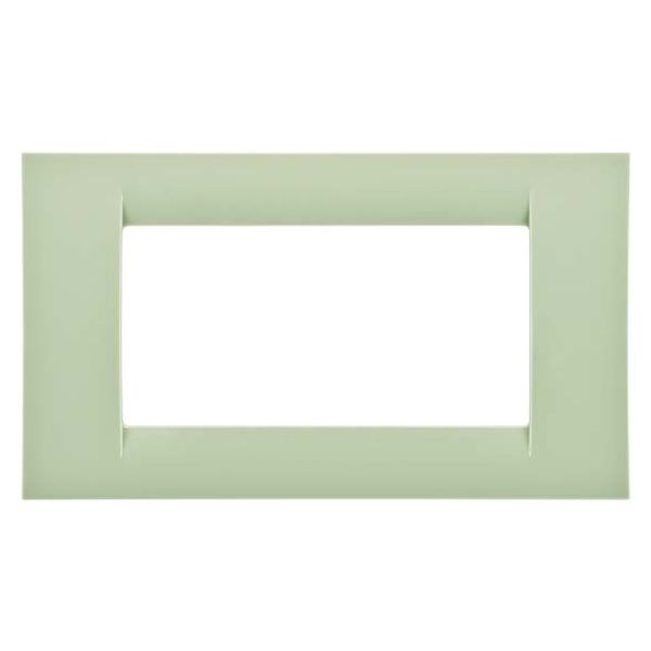 VIRNA PLATE - IN TECHNOPOLYMER GLOSS FINISHING - 4 GANG - VENETIAN GREEN - SYSTEM image 2