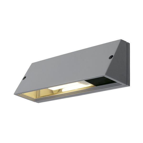 PEMA SQUARE wall lamp, E27, max. 15W, silvergrey image 1