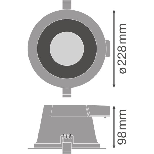 DOWNLIGHT COMFORT 205 20 W 3CCT IP54 WT image 21