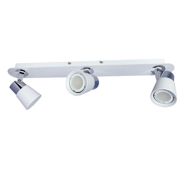 Iris 3-Light 54cm Track Light GU10 White Chrome image 1