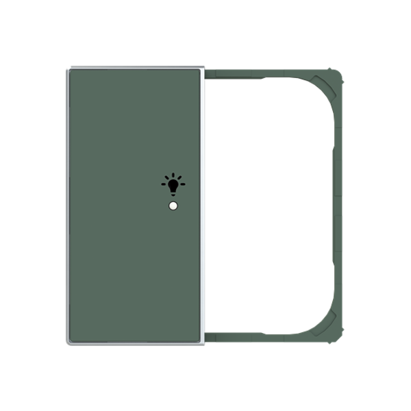 SRD-2-R-85CM Cover F@H SKY 2C.RI.Light for Switch/dimmer Two-part button Green - Sky Niessen image 1