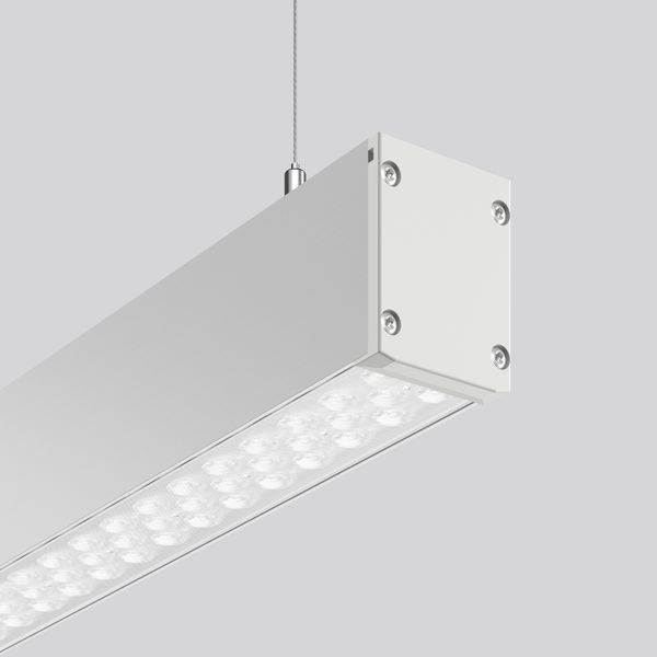 LINEDO single IP54, 31 W, 4850 lm, 840, aluminium, DALI Pendant lumina image 1