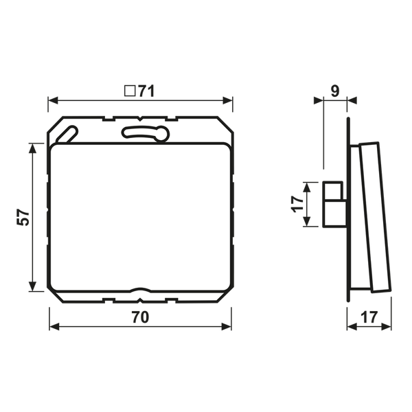 Afdekking SL500 alpin wit v.kabelinvoer image 6