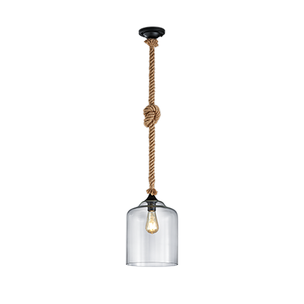 Judith pendant E27 black/sisal image 1