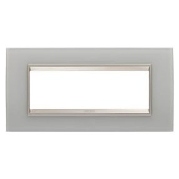 LUX PLATE - IN GLASS - 6 MODULES - NATURAL REFLECTION - INNER FRAME MATT LIGHT BRONZE - CHORUSMART image 1