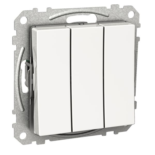 Exxact rocker switch three-circuits screwless white image 4