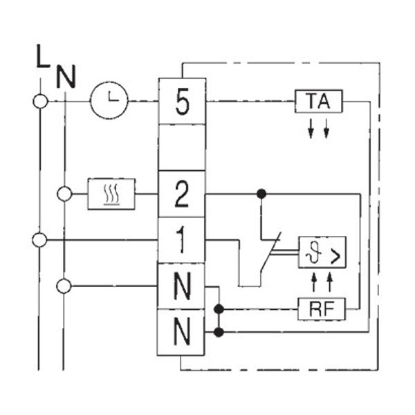 Room controller, 5-30C, AC 230V, 1NC, 10 A, with TA approx.5K image 4