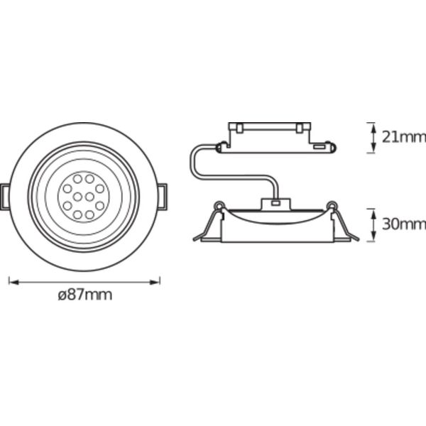 LED SPOT SET RECESS SIMPLE DIM 3 x 4.9W 2700K White image 7