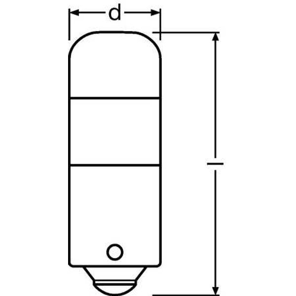 3850WW-02B 1W 12V BA9S 5XBLI2DK    OSRAM image 2