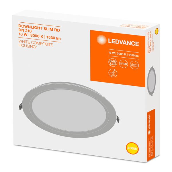 DOWNLIGHT SLIM ROUND 210 18 W 3000 K WT image 19