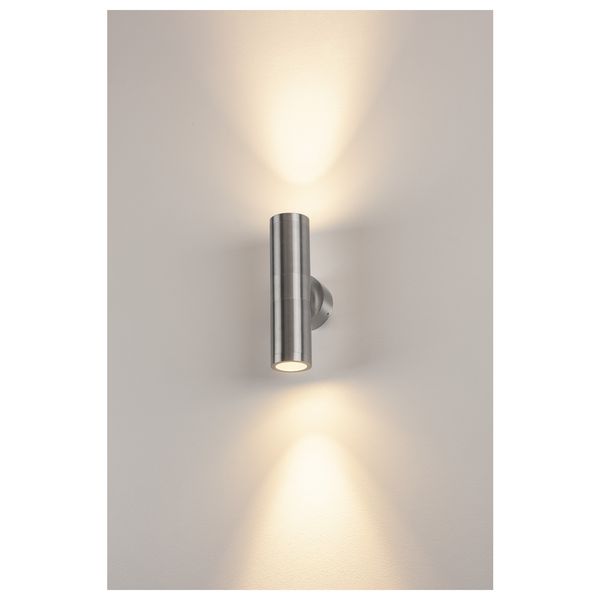 ASTINA OUT ESL wall lamp, GU10, max.2x11W, IP44, brushed Alu image 4