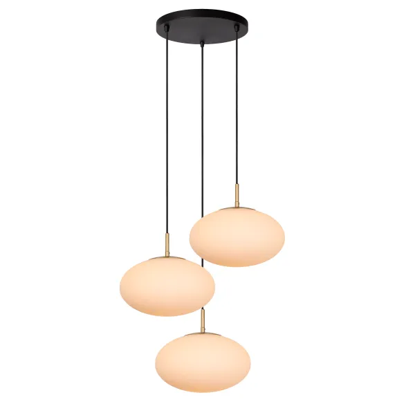 ELYSEE Pendant light-Opal-Ø55-3xE27-40W-Glass image 1