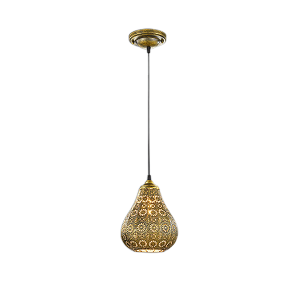 Jasmin pendant E14 antique brass image 1