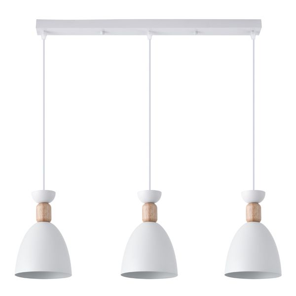 Cloe Linear Pendant Lamp 3xE27 White image 1