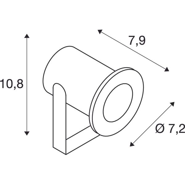 DASAR Projector LED PRO, stainless steel 316, 6W, 3000K,230V image 2