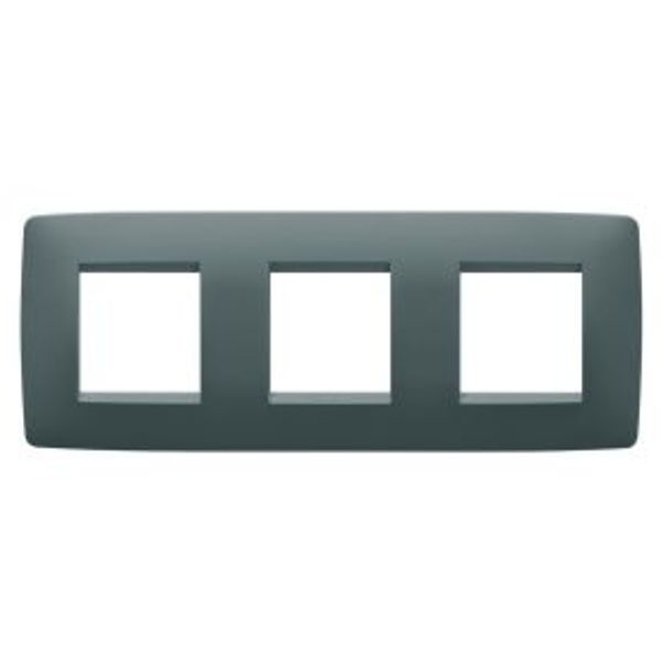 ONE INTERNATIONAL PLATE - IN PAINTED TECHNOPOLYMER - 2+2+2 MODULES HORIZONTAL - TEAL - CHORUSMART image 1