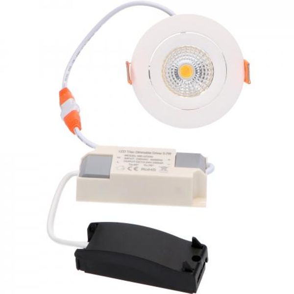 LED Downlight 7W 2700K 450Lm white DIM 800540 SHADA image 1