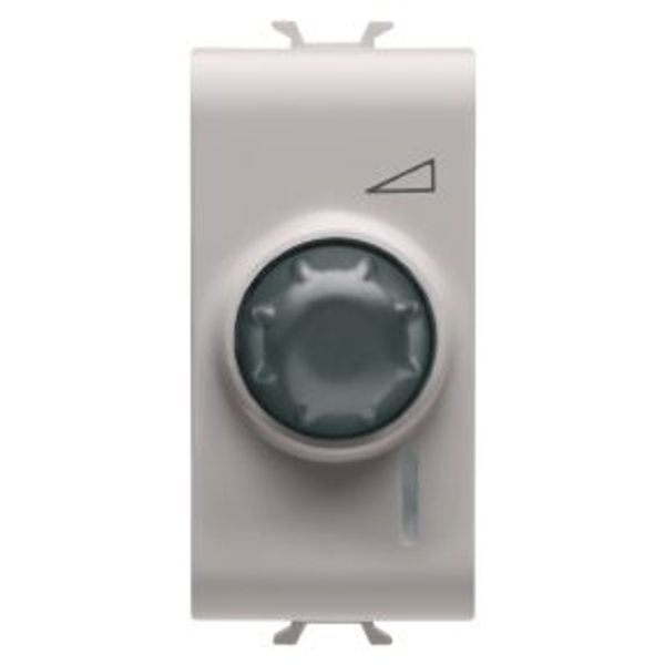 ELECTRONIC, ROTATING REGULATOR - 230V ac 50/60Hz - RESISTIVE 100-900W / INDUCTIVE 40-300VA - 1 MODULE - NATURAL SATIN BEIGE - CHORUSMART image 1