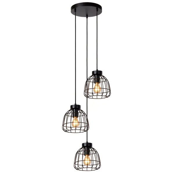 FILOX Pendant light-Black-Ø44,5-3xE27-40W-Metal image 1