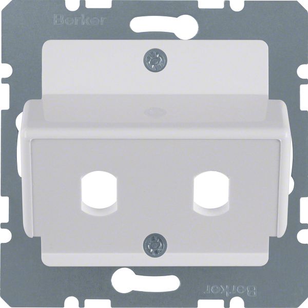 Central plate f. fibre-optic couplings Simplex ST, com-tech, p.white g image 1