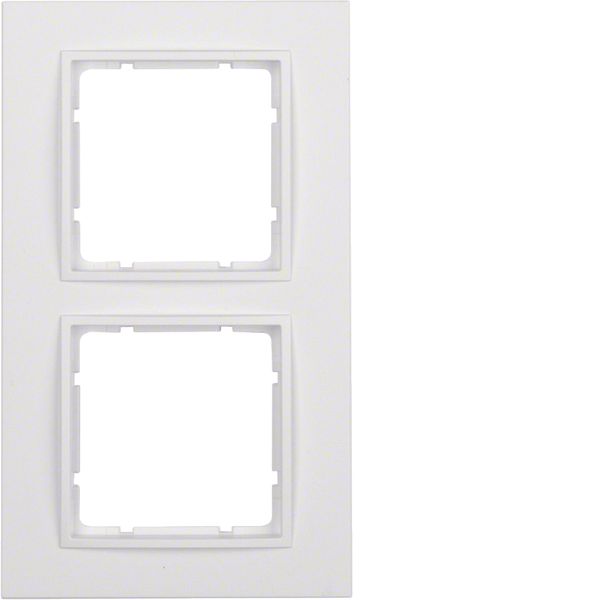 Frame 2gang, B.7, p. white, matt, plastic image 1