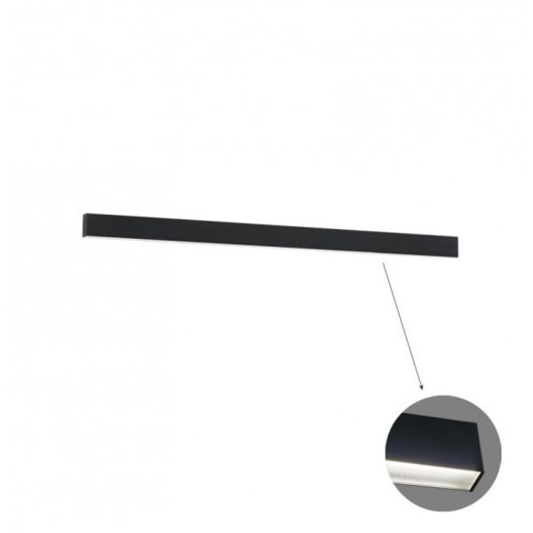 Linear Ceiling L1980 3000K Black Microprismatic Di image 1