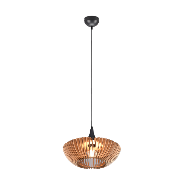 Colino pendant E27 wood/anthracite image 1