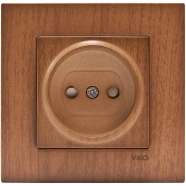 Novella Walnut Tree Earthed Socket Child Protection image 1