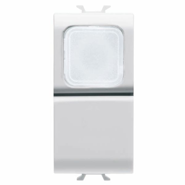 PUSH-BUTTON 1P 250V ac - NO 16A -  OPAL DIFFUSER - 1 MODULE - GLOSSY WHITE - CHORUSMART image 2