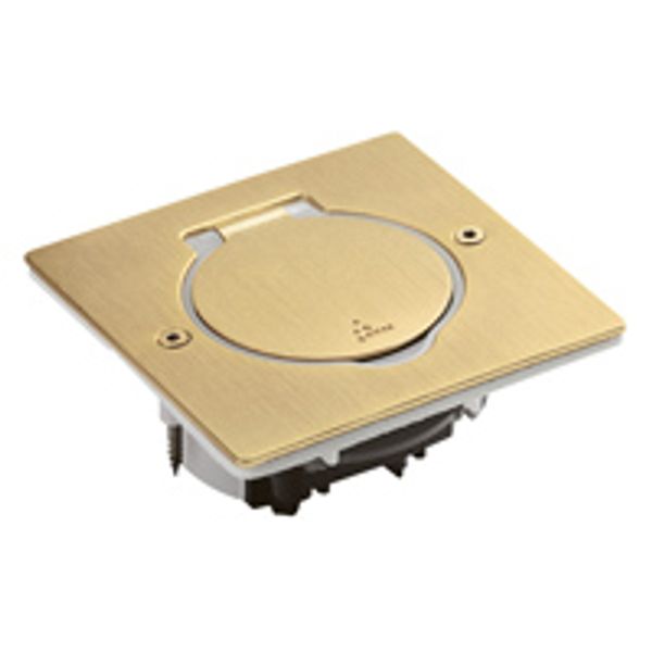 FLOOR SQUARE RECEPTACLE  GOLDEN BRUSHED image 2