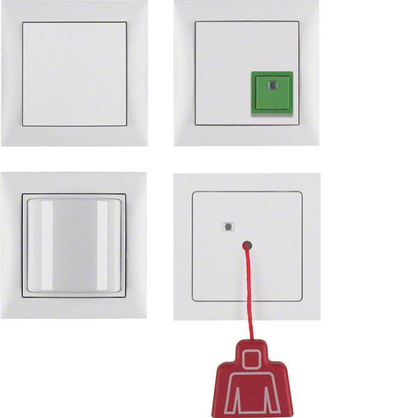 Emergency call set frame, S.1, p. white, matt, plastic image 1