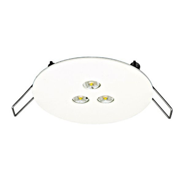 Emergency luminaire DER 3x1W ERT-LED 230V recessed mounting image 1