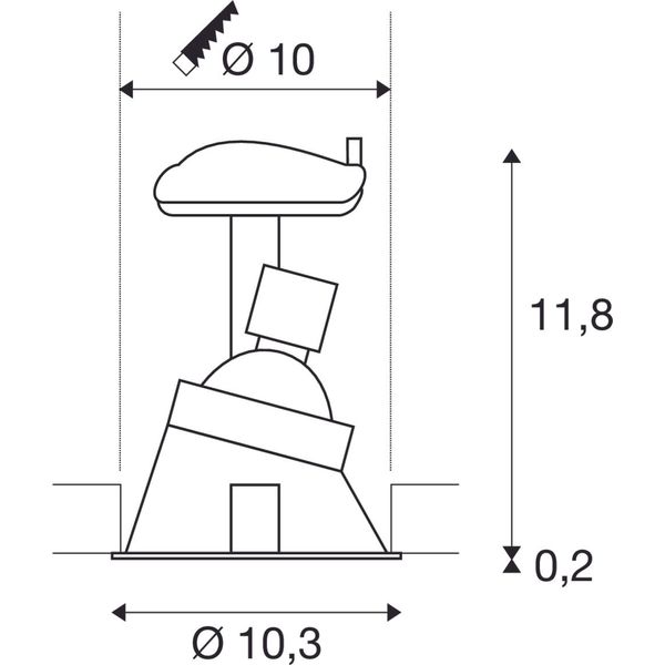 HORN -A,GU10, matt black image 3