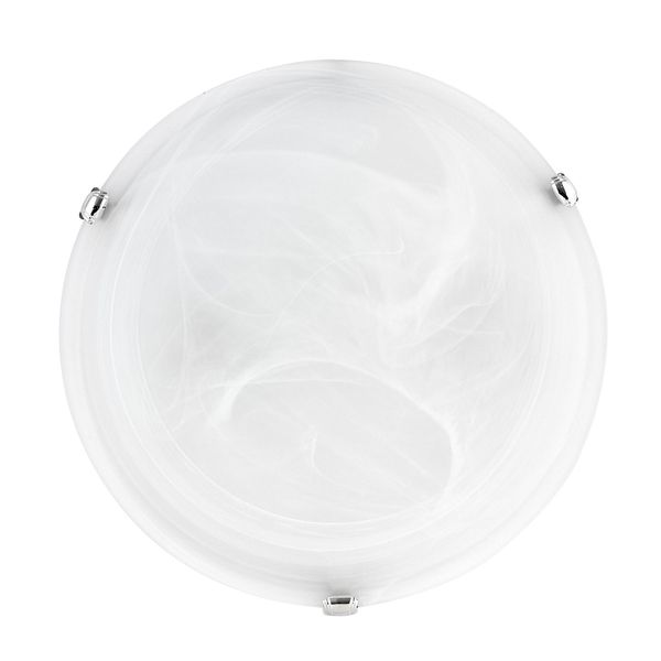 Alabaster Glass Chrome Metal LED E27 1x12 Watt 230 Volt IP20 Bulb Excluded Packing 5 pcs D: 30 H: 8 cm image 1