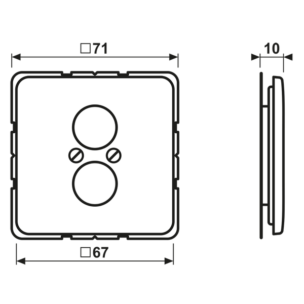 Center plate for 2 loudspeaker or BNC so CD562WW image 5