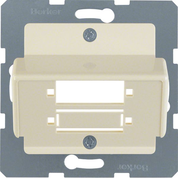 Central plate for fibre-optic couplings Duplex SC, com-tech, white glo image 1