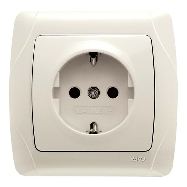 Carmen Beige Earthed Socket image 1