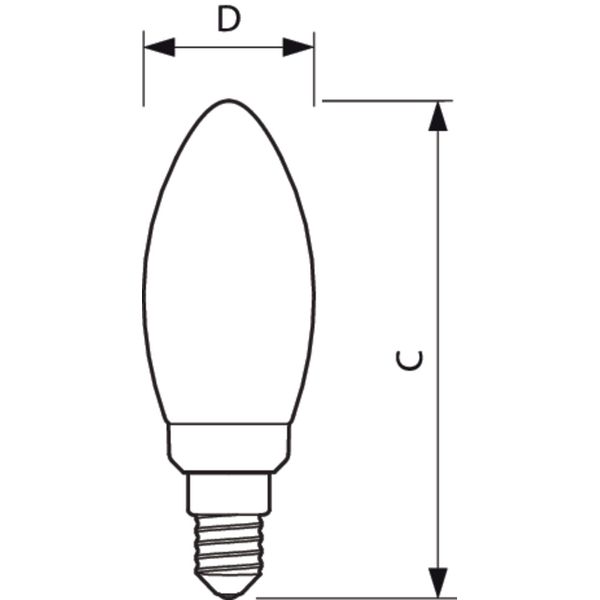 MAS VLE LEDCandleD 2.5-15WE14 B35GOLDSP G image 2