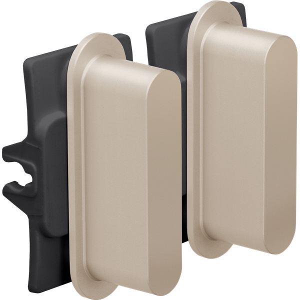 Niko Rocker set for double switch functions, steel champagne coated image 1