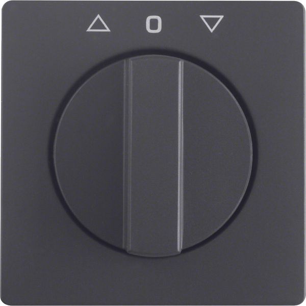Centre plate rotary knob rotary switch blinds, Berker Q.1/Q.3, anthr v image 1