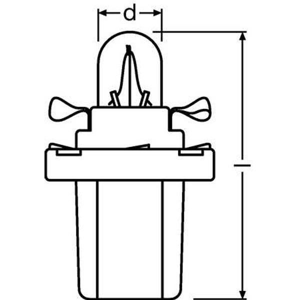 2721MF 1,2W 12V B8,5D 10 OSRAM image 2